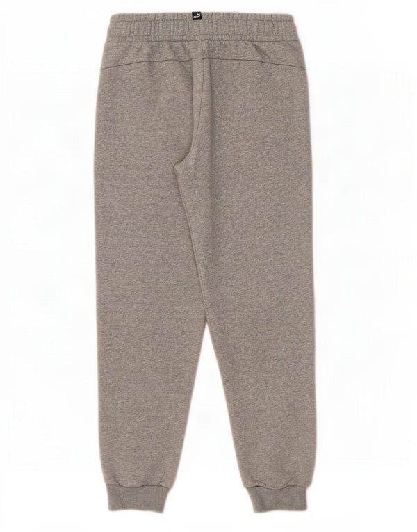 Puma Boys Tracksuit Trousers Joggers 11-12 Years Grey Flecked Cotton
