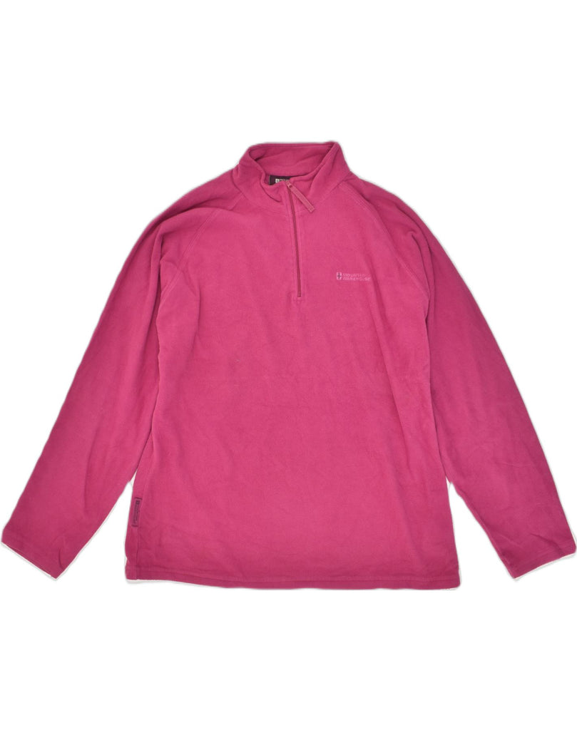 MOUNTAIN WAREHOUSE Womens Fleece Zip Neck Jumper Sweater UK 20 2XL Pink | Vintage Mountain Warehouse | Thrift | Second-Hand Mountain Warehouse | Used Clothing | Messina Hembry 