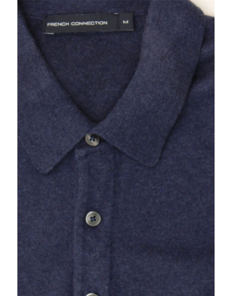 FRENCH CONNECTION Mens Polo Neck Jumper Sweater Medium Navy Blue Cotton Vintage French Connection and Second-Hand French Connection from Messina Hembry 