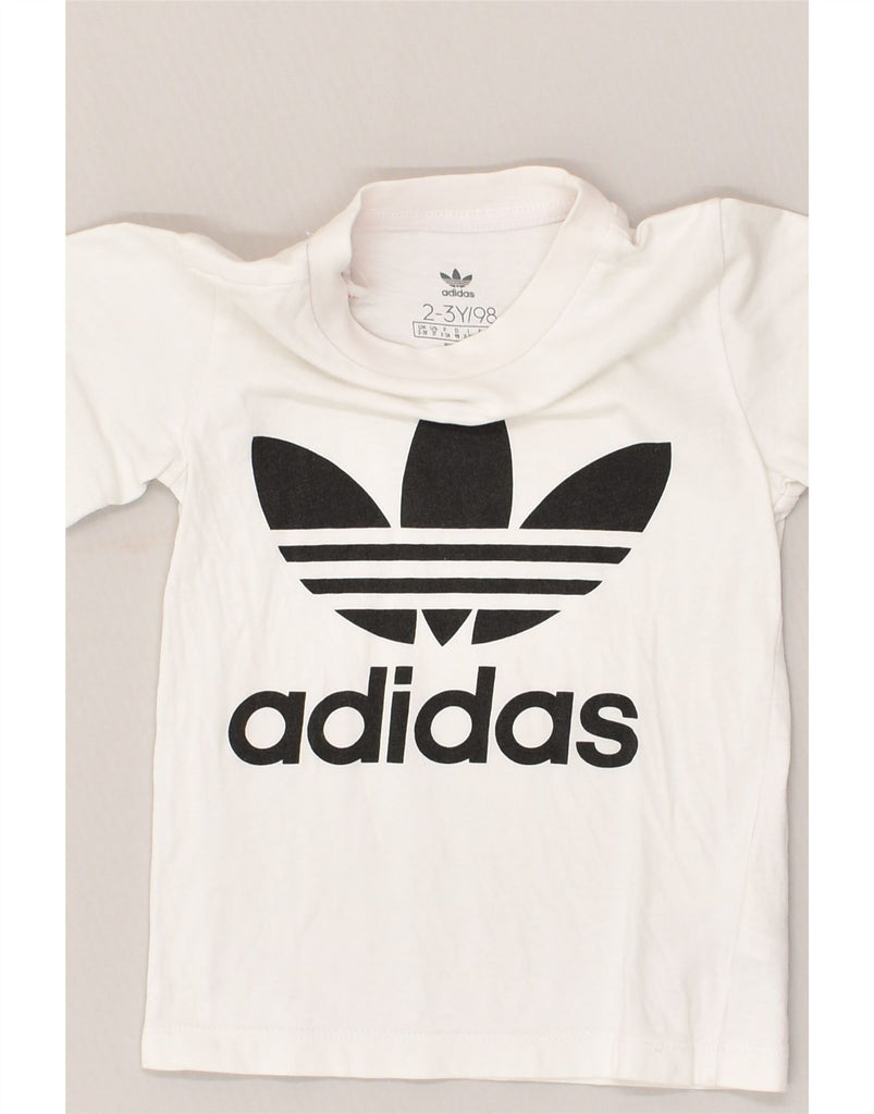 ADIDAS Boys Graphic T-Shirt Top 2-3 Years White Cotton | Vintage Adidas | Thrift | Second-Hand Adidas | Used Clothing | Messina Hembry 