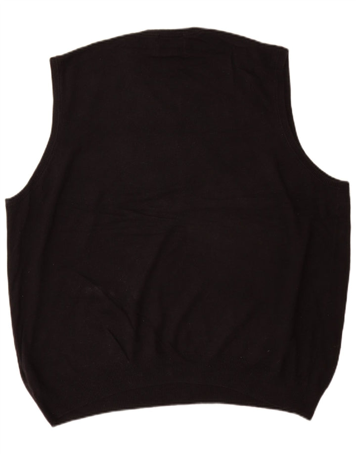 Marks & Spencer Mens Vest Tank Top XL Black Cotton