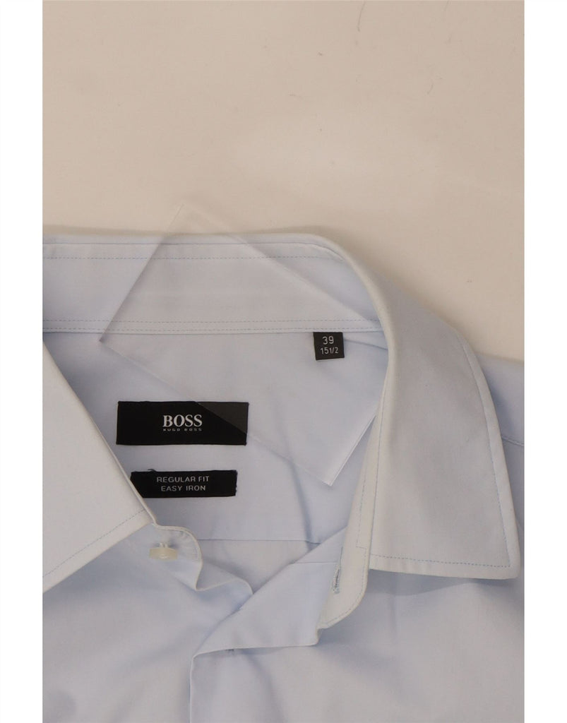 HUGO BOSS Mens Regular Fit Shirt Size 39 15 1/2 Medium Blue Vintage Hugo Boss and Second-Hand Hugo Boss from Messina Hembry 