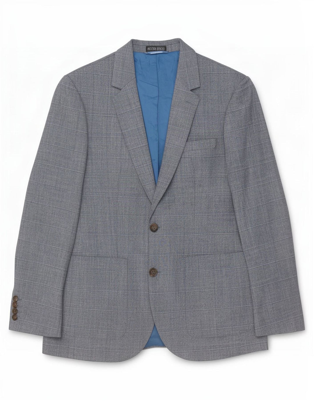Marks & Spencer Mens 2 Button Blazer Jacket UK 38 Medium Blue Check