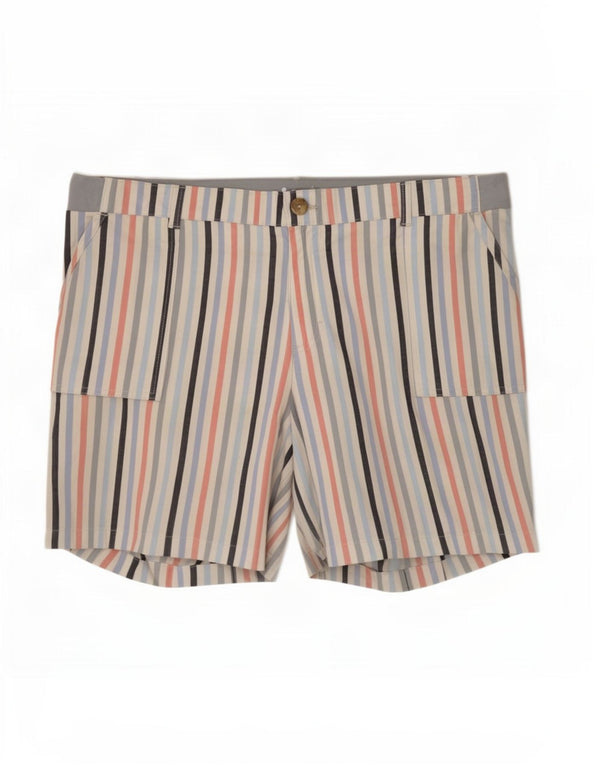 Lee Mens Mid Rise Regular Fit Bermuda Shorts XL W40 Multicoloured Striped