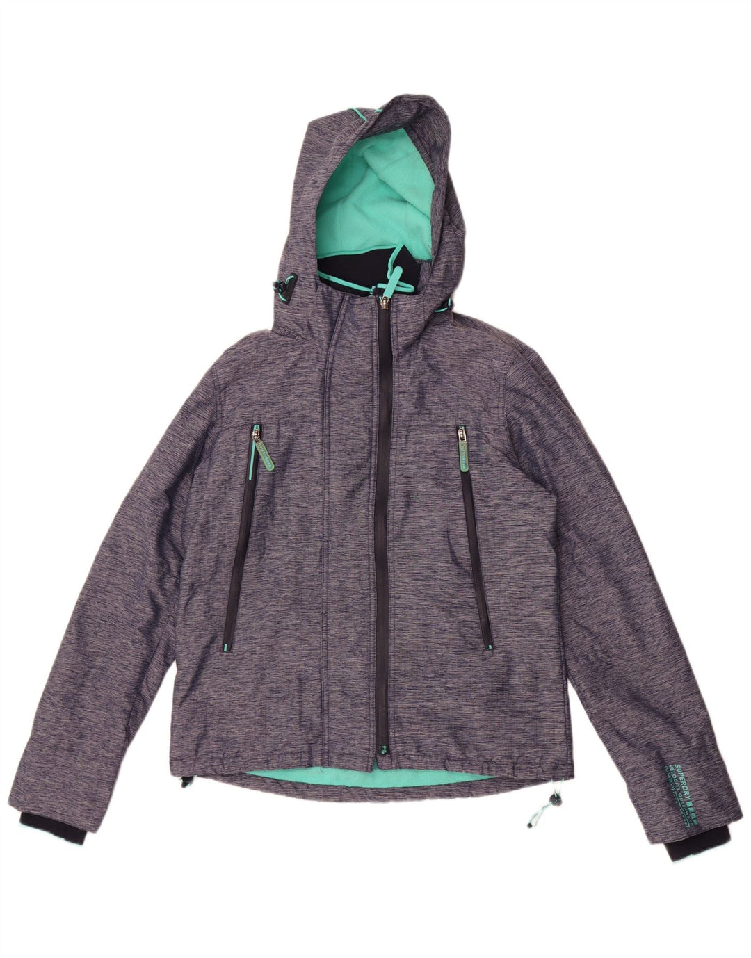 Superdry Womens Windcheater Windbreaker Jacket UK 12 Medium Navy Blue