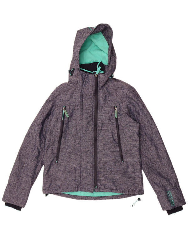 Superdry Womens Windcheater Windbreaker Jacket UK 12 Medium Navy Blue