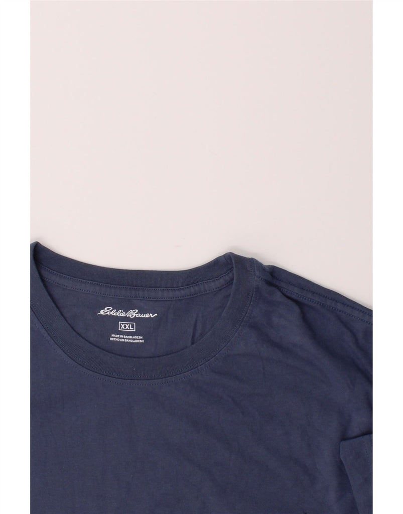 EDDIE BAUER Mens T-Shirt Top XL Navy Blue Cotton Vintage Eddie Bauer and Second-Hand Eddie Bauer from Messina Hembry 