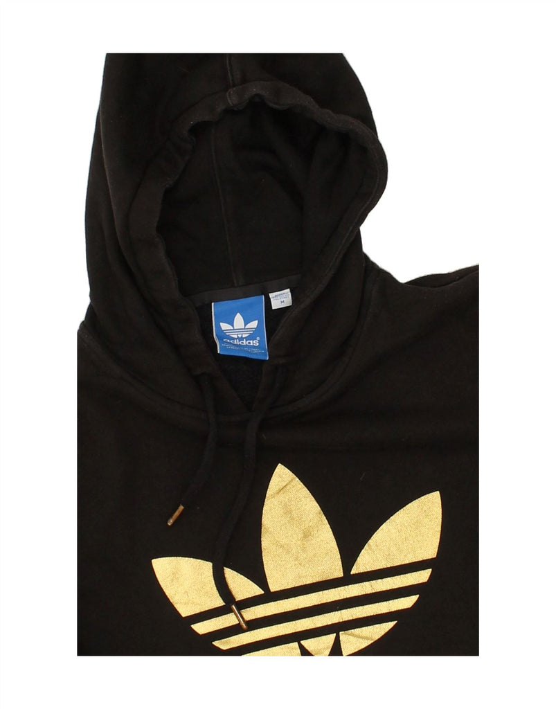 ADIDAS Mens Graphic Hoodie Jumper Medium Black Cotton | Vintage Adidas | Thrift | Second-Hand Adidas | Used Clothing | Messina Hembry 