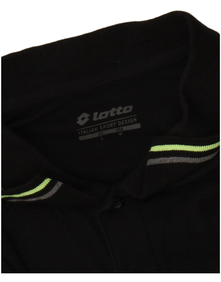 LOTTO Mens Polo Shirt Medium Black