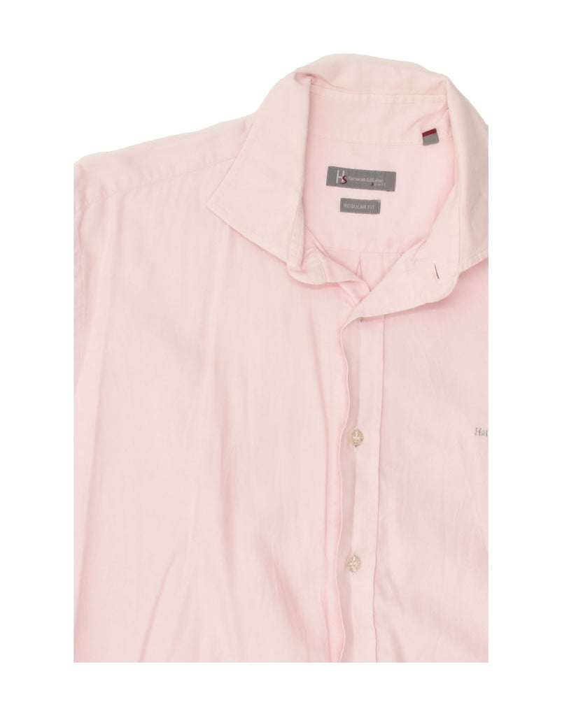 HARMONT & BLAINE Mens Regular Fit Shirt 2XL Pink Cotton | Vintage Harmont & Blaine | Thrift | Second-Hand Harmont & Blaine | Used Clothing | Messina Hembry 