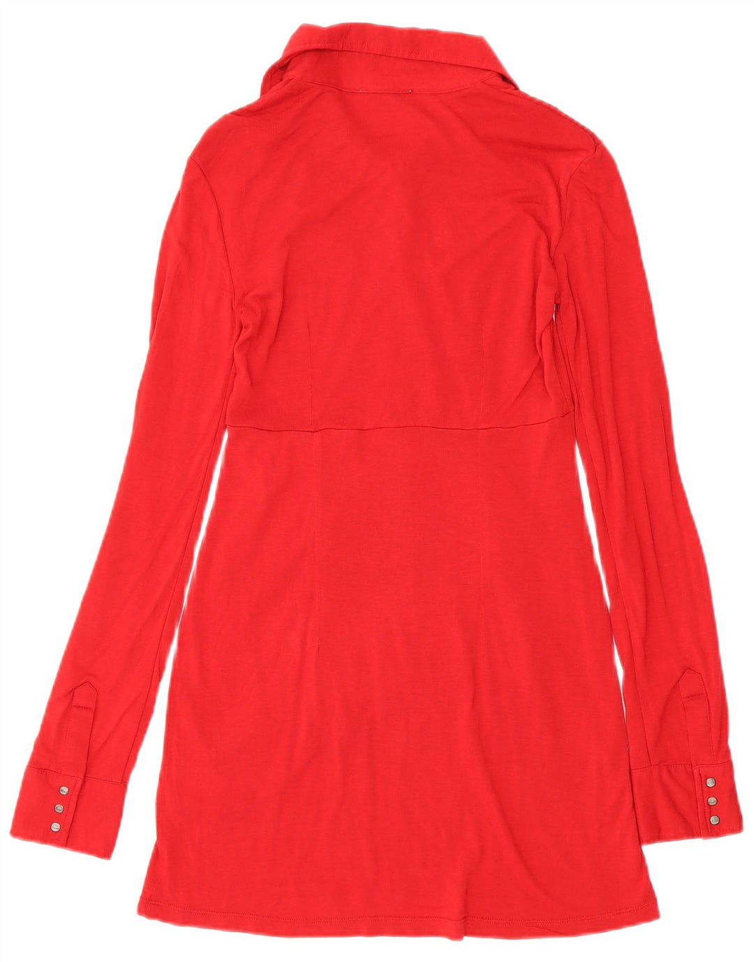 Diesel Womens Long Sleeve Polo Dress UK 8 Small Red Polyamide