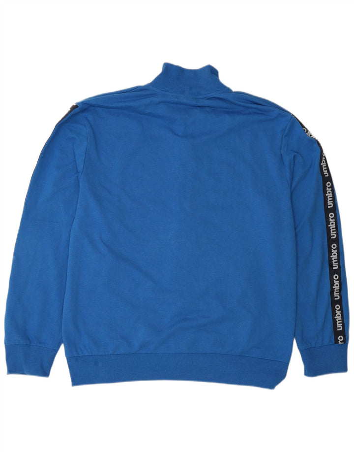 Umbro Mens Graphic Tracksuit Top Jacket 2XL Blue Colourblock Cotton