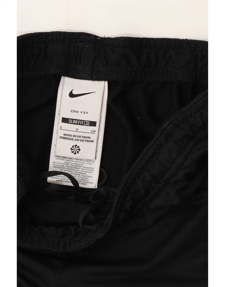 Nike Womens Dri Fit Slim Tracksuit Trousers UK 10 Small Black Polyester
