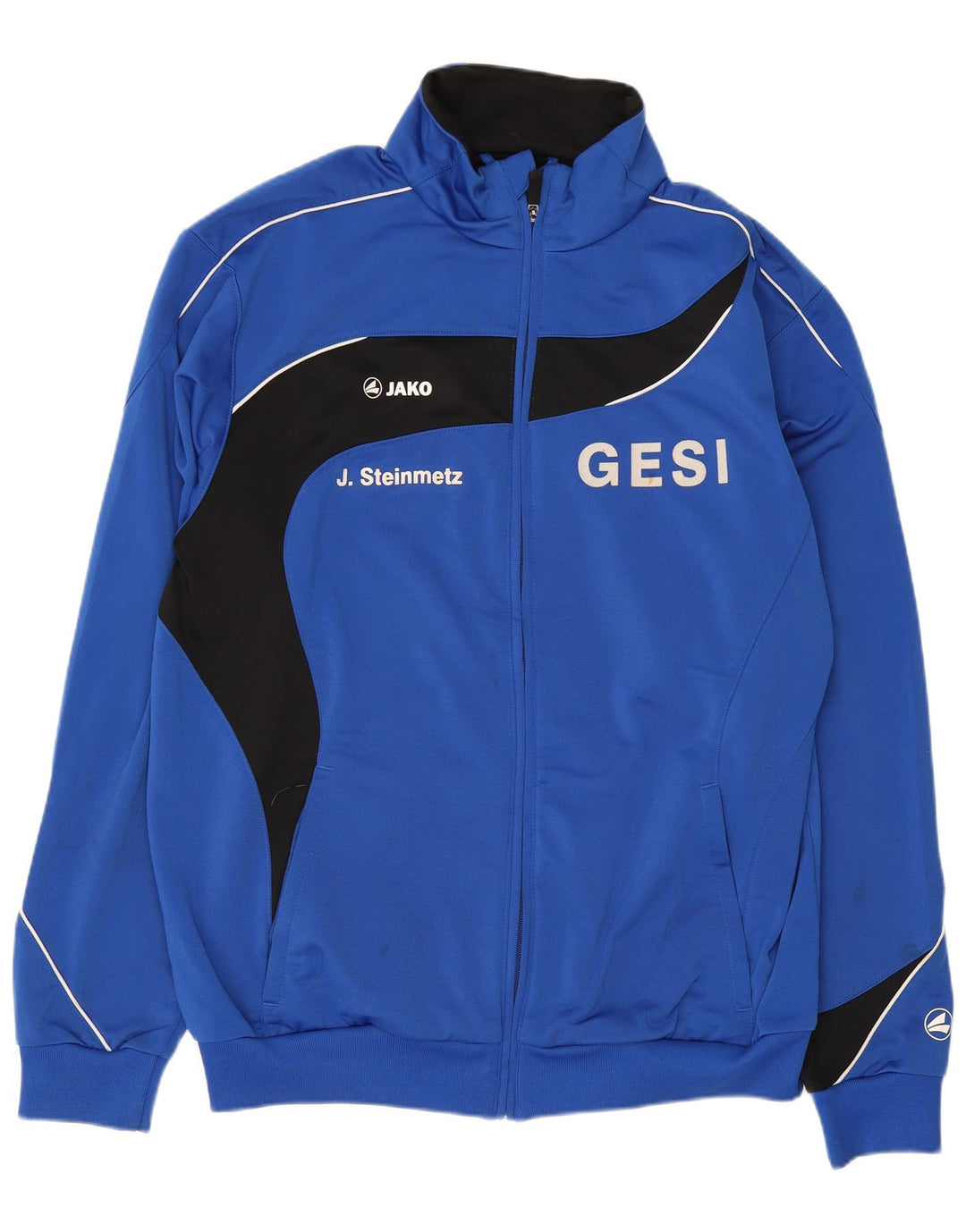 Jako Mens Graphic Tracksuit Top Jacket Medium Blue Colourblock Polyester