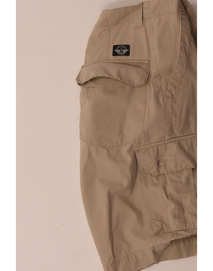 DOCKERS Womens Khakis Cargo Shorts W33 Medium Beige