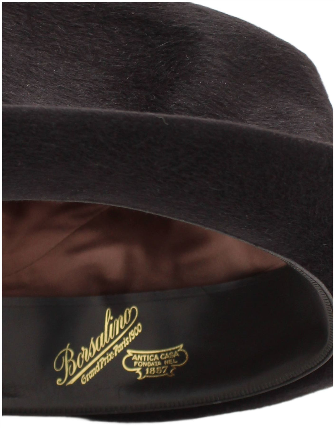 Borsalino Mens Bowler Hat Medium Black Classic