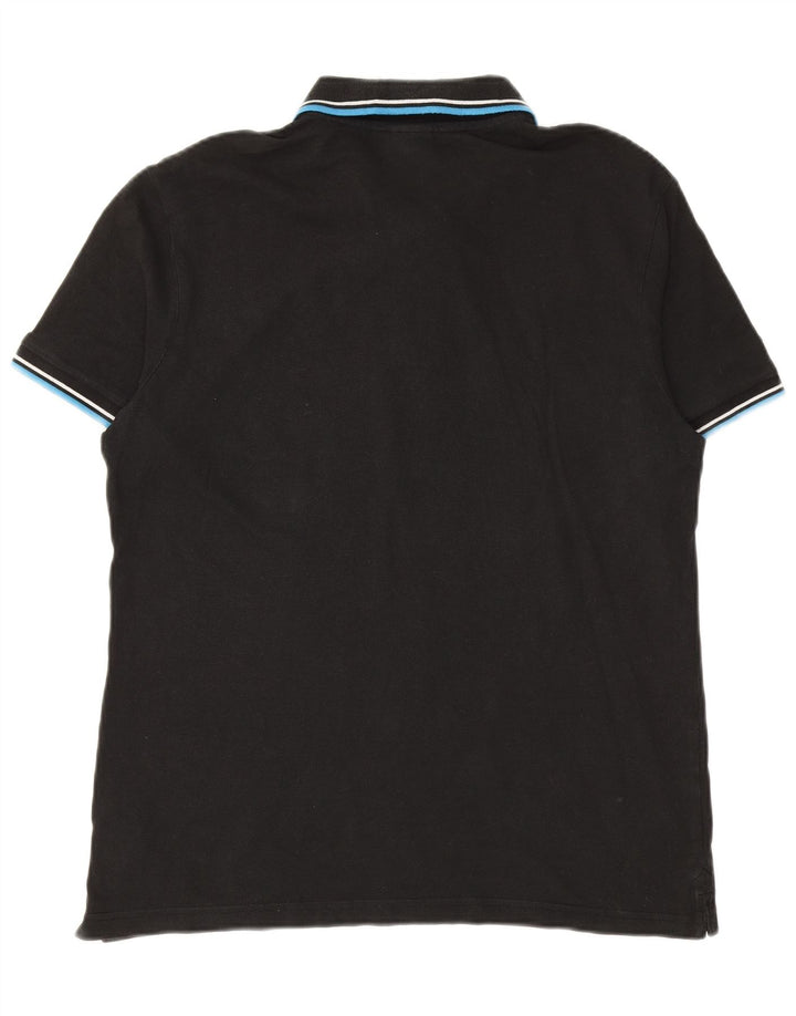 DIADORA Mens Polo Shirt XL Black Cotton