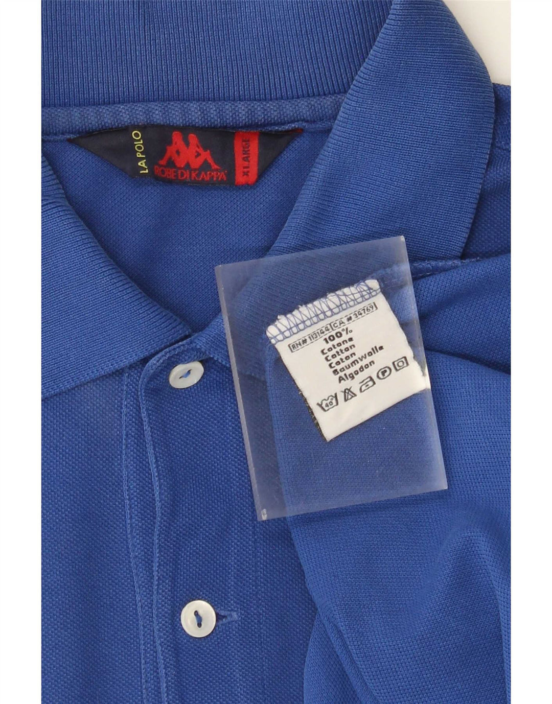 Kappa Mens Polo Shirt XL Blue Cotton
