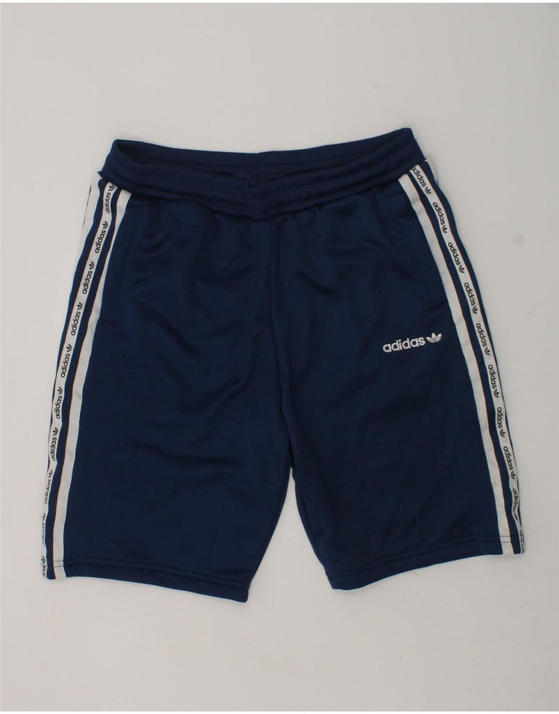 ADIDAS Boys Sport Shorts 11-12 Years Navy Blue Polyester | Vintage Adidas | Thrift | Second-Hand Adidas | Used Clothing | Messina Hembry 