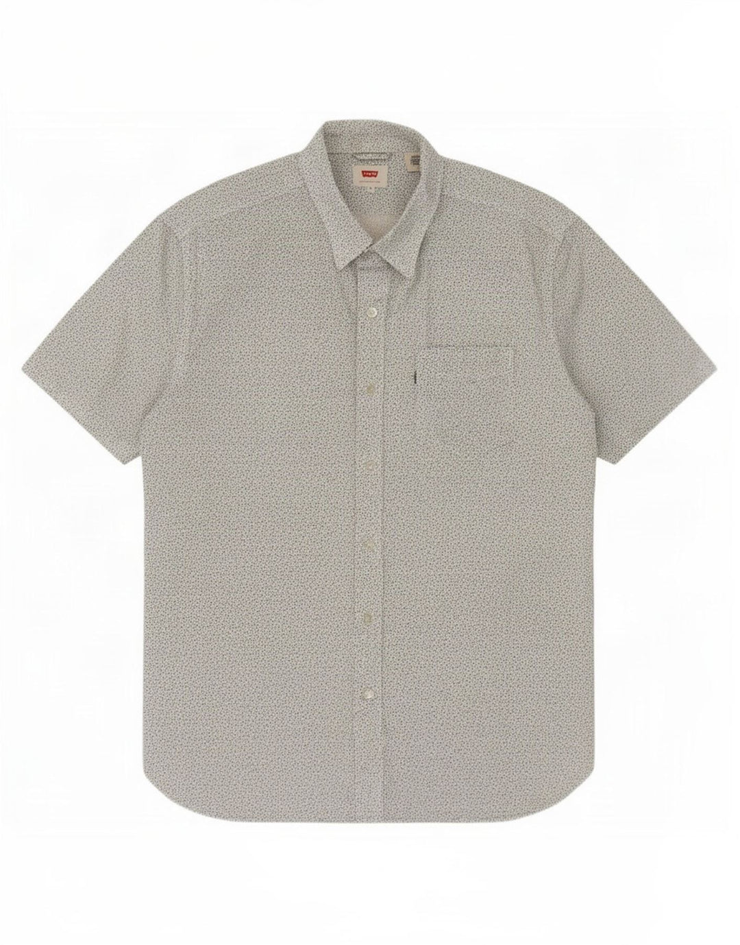 Levi's Mens Abstract Pattern Short Sleeve Shirt Medium White Cotton