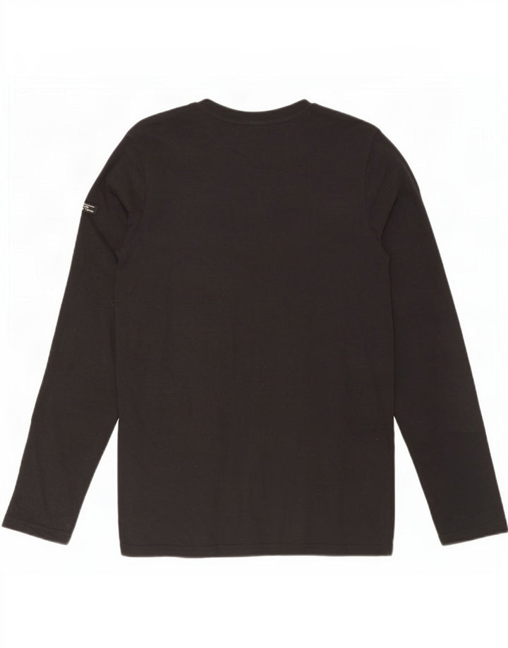 Superdry Mens Graphic Top Long Sleeve Medium Black Cotton