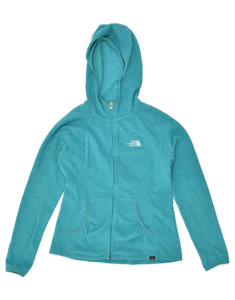 THE NORTH FACE Womens Hooded Fleece Jacket UK 10 Small Turquoise Polyester Vintage The North Face and Second-Hand The North Face from Messina Hembry 