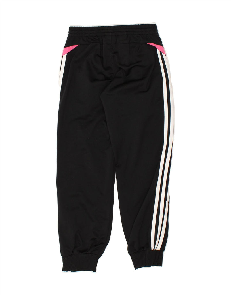 ADIDAS Girls Tracksuit Trousers Joggers 7-8 Years Black Polyester | Vintage Adidas | Thrift | Second-Hand Adidas | Used Clothing | Messina Hembry 