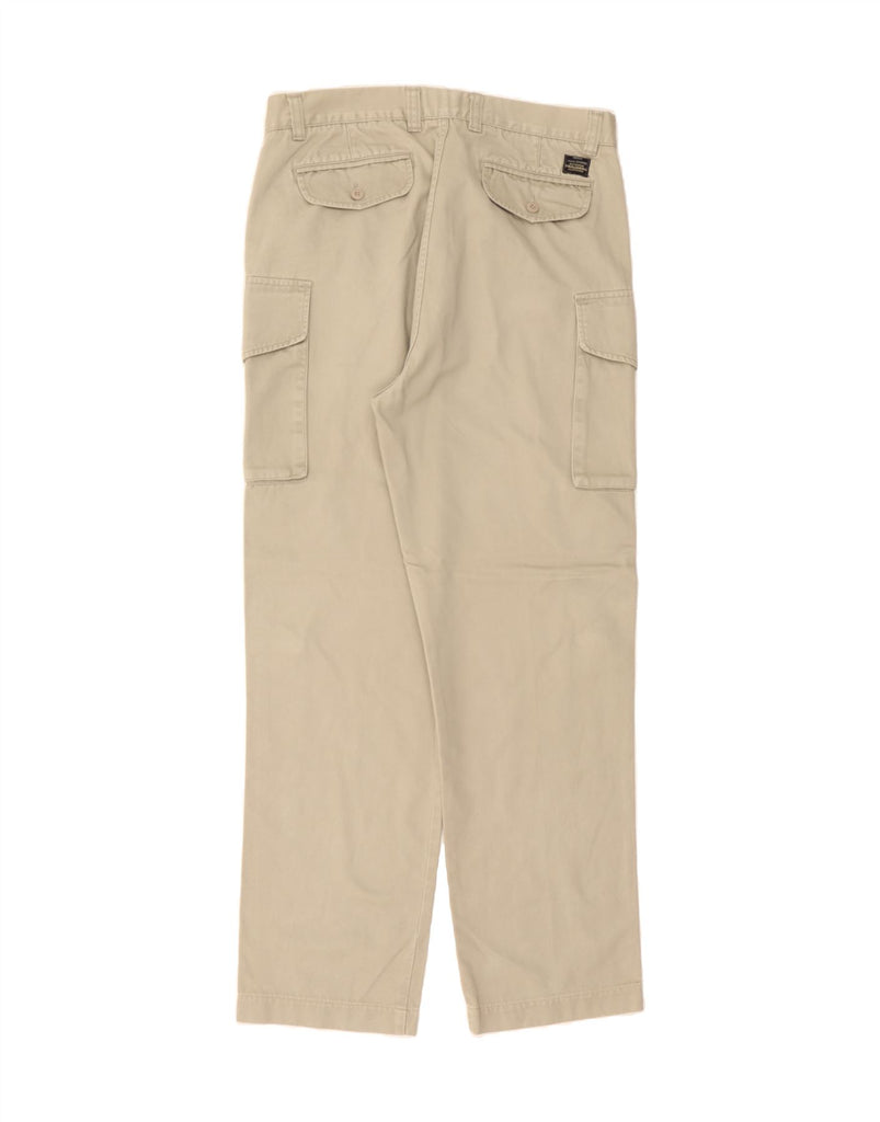 VINTAGE Mens Straight Cargo Trousers IT 54 2XL W34 L32 Beige Cotton Vintage Vintage and Second-Hand Vintage from Messina Hembry 