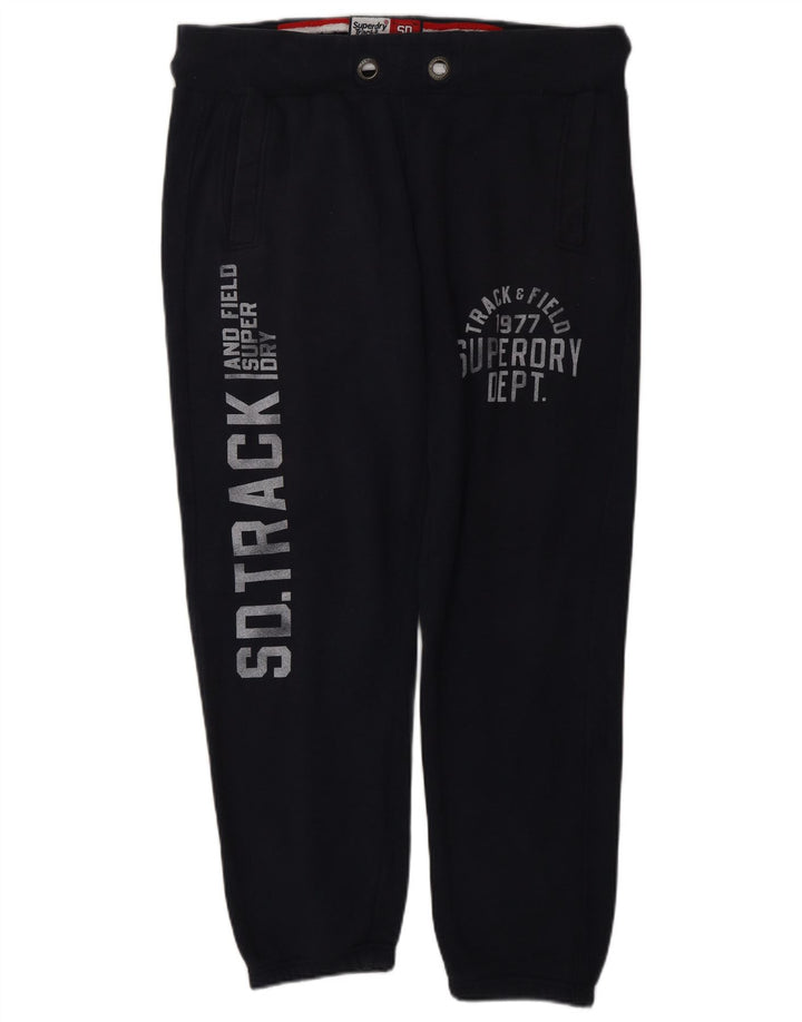 SUPERDRY Mens Graphic Tracksuit Trousers Joggers Large  Navy Blue