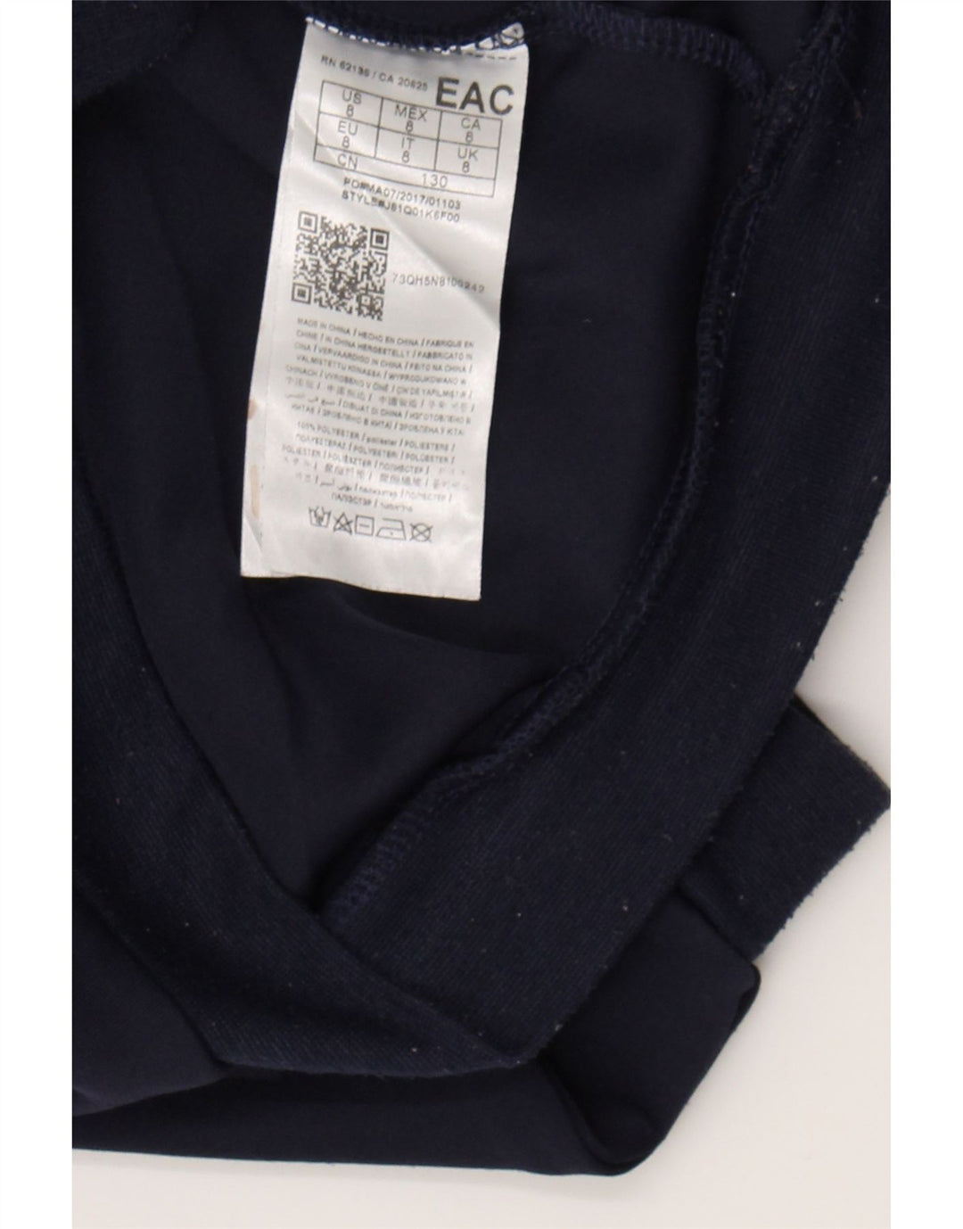 GUESS Girls Abstract Pattern Sweatshirt Jumper 7-8 Years Navy Blue Heart Vintage Guess and Second-Hand Guess from Messina Hembry 