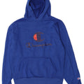 Champion Mens Graphic Hoodie Jumper Medium Blue Polyester