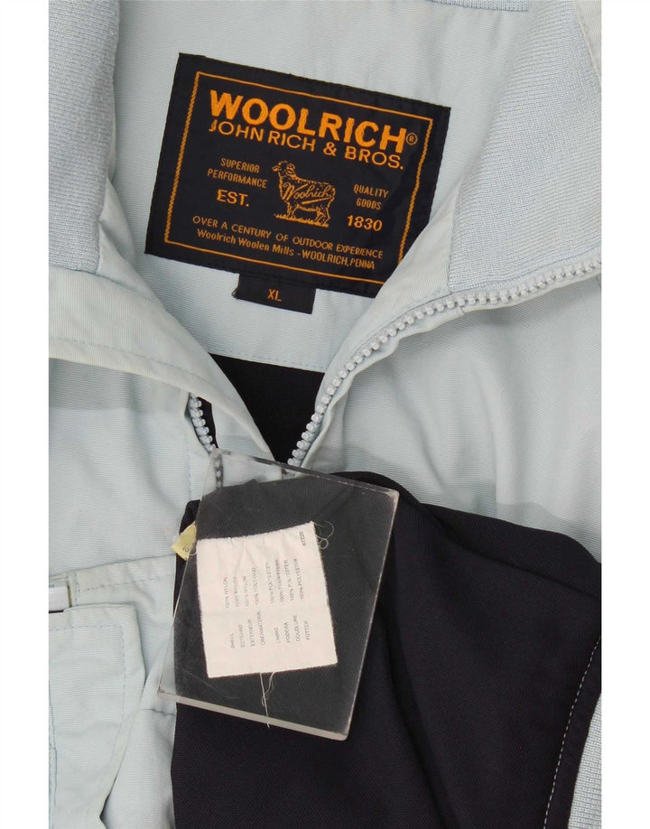 Woolrich Mens Bomber Jacket UK 42 XL Blue Nylon
