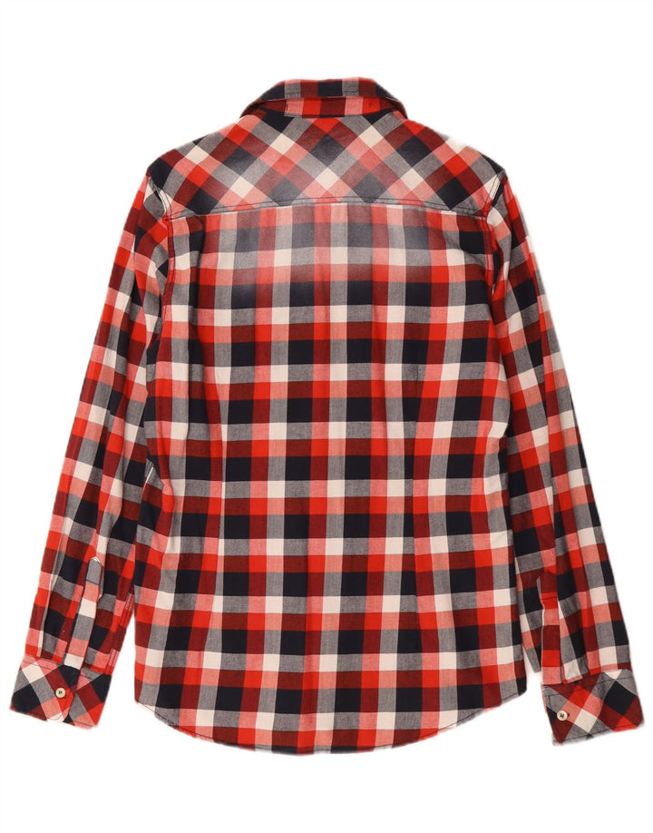 Scotch & Soda Mens Amsterdam Couture Flannel Shirt Medium Red Check Cotton