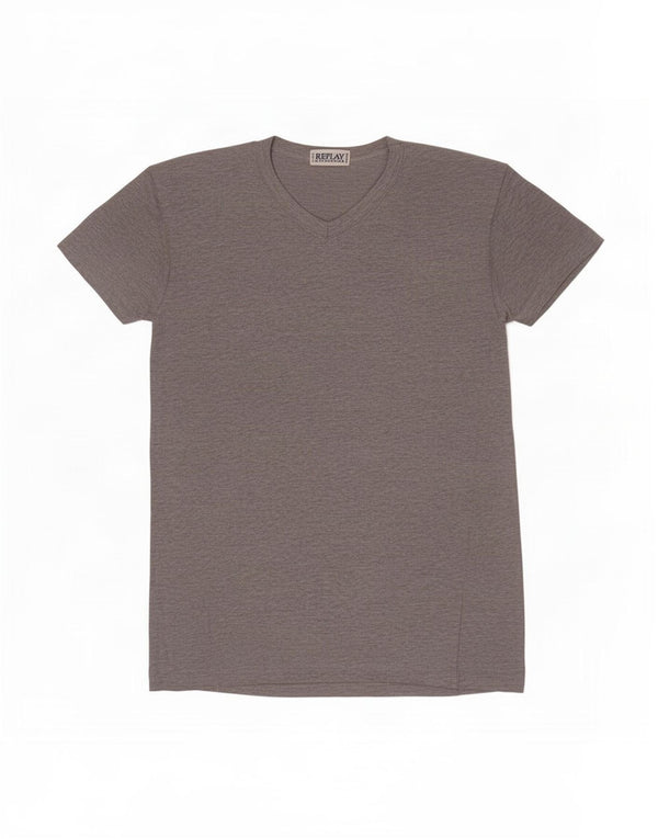 Replay Womens T-Shirt Top UK 18 XL Grey Cotton