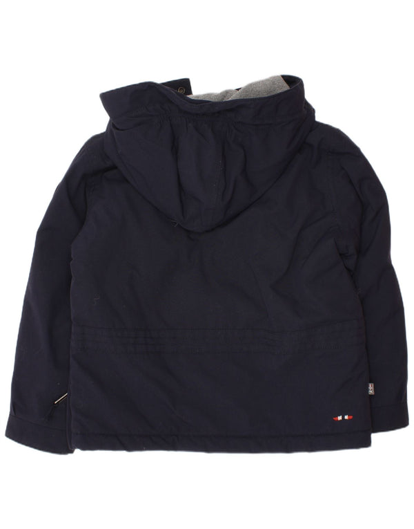 Napapijri Boys Geographic Graphic Hooded Anorak Jacket 5-6 Years Navy Blue