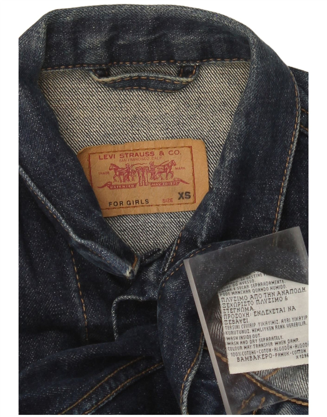 Levi's Girls Denim Jacket 7-8 Years XS Navy Blue Cotton
