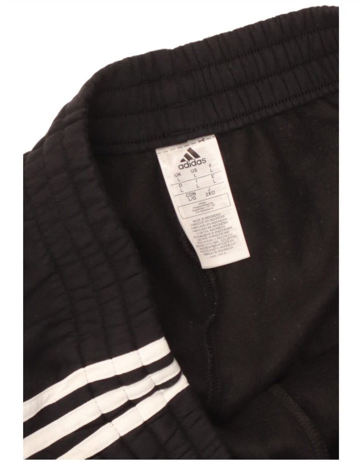 Adidas Mens Tracksuit Trousers Joggers Large  Black Cotton