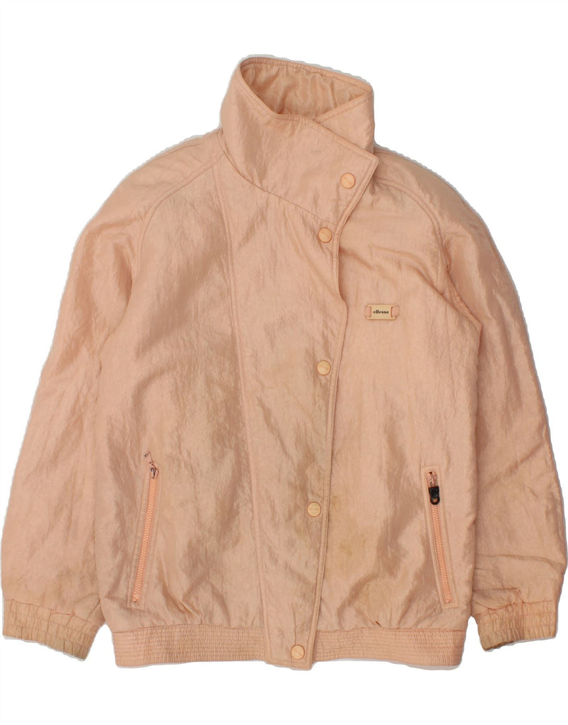 ELLESSE Womens Oversized Bomber Jacket IT 44 Medium Pink Nylon Vintage Ellesse and Second-Hand Ellesse from Messina Hembry 
