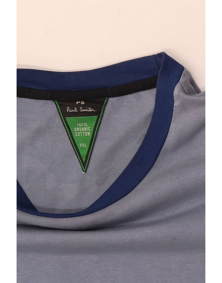 Paul Smith Mens T-Shirt Top 2XL Black Colourblock Cotton