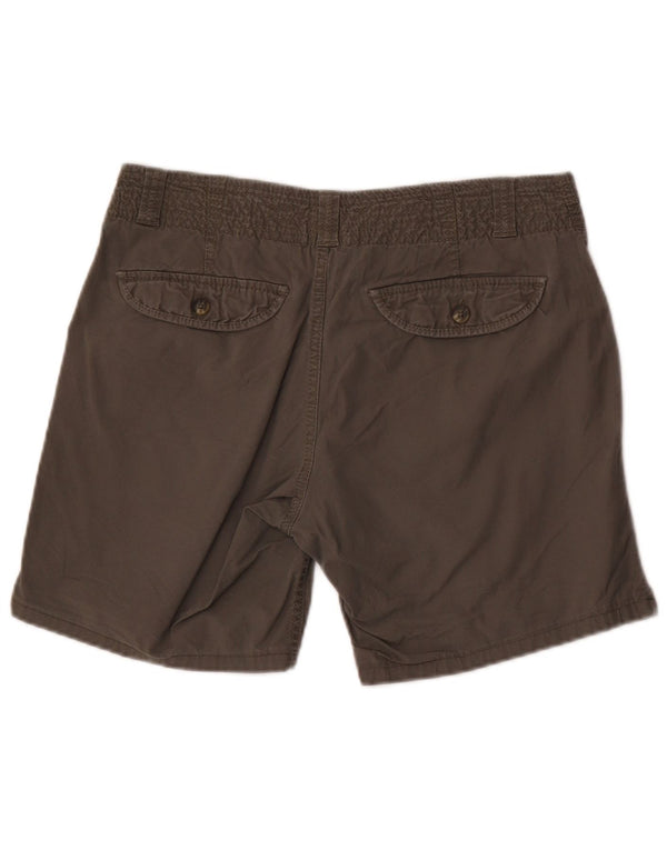 Dockers Womens Curvy Mid Rise Chino Shorts US 8 Medium W32  Grey Cotton