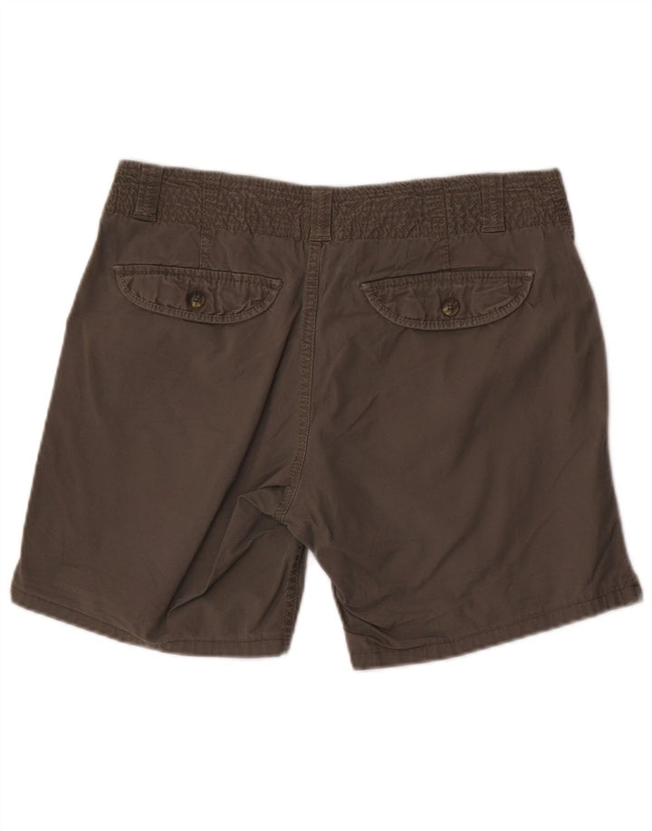 Dockers Womens Curvy Mid Rise Chino Shorts US 8 Medium W32  Grey Cotton