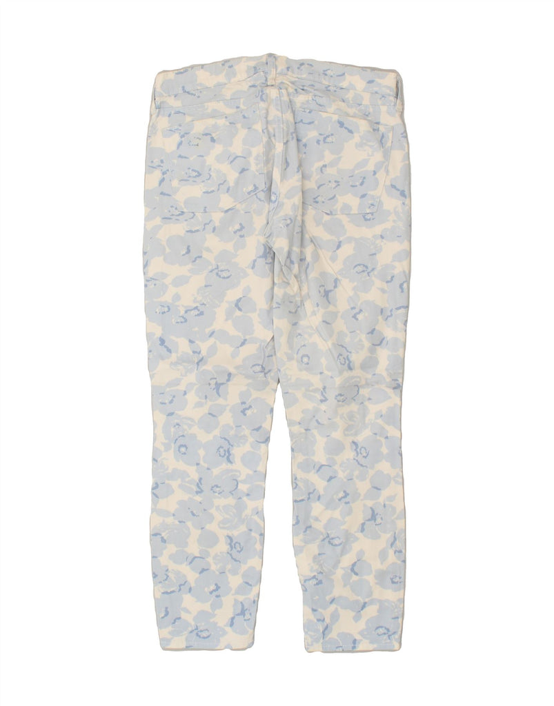 J. CREW Womens Stretch Slim Casual Trousers W28 L27 Blue Floral Cotton | Vintage J. Crew | Thrift | Second-Hand J. Crew | Used Clothing | Messina Hembry 