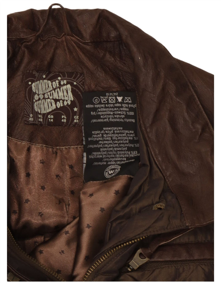 Vintage Womens Utility Jacket UK 14 Medium Brown Polyamide