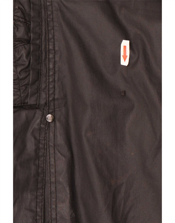KHUJO Womens Trench Coat UK 18 XL Black Polyester