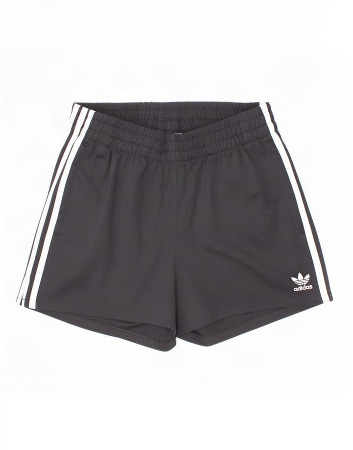 Adidas Womens Sport Shorts UK 8 Small Black Polyester