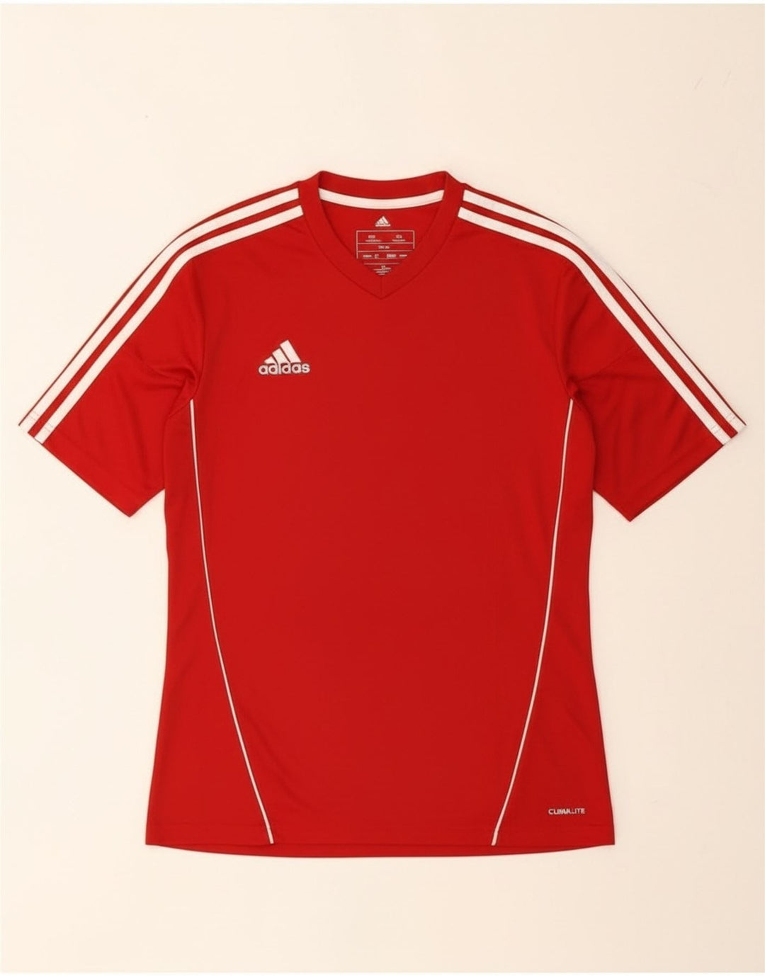 Adidas Mens Climalite T-Shirt Top Small Red Polyester