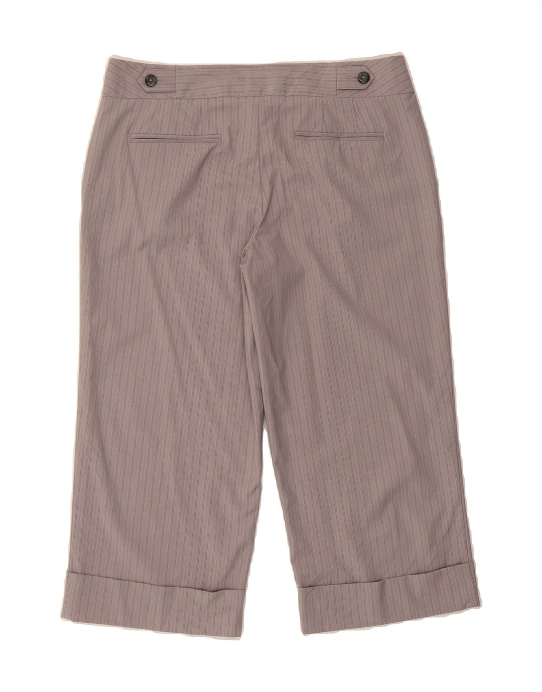 MOSSIMO Womens Straight Capri Trousers US 8 Medium W30 L22 Grey Pinstripe Vintage Mossimo and Second-Hand Mossimo from Messina Hembry 