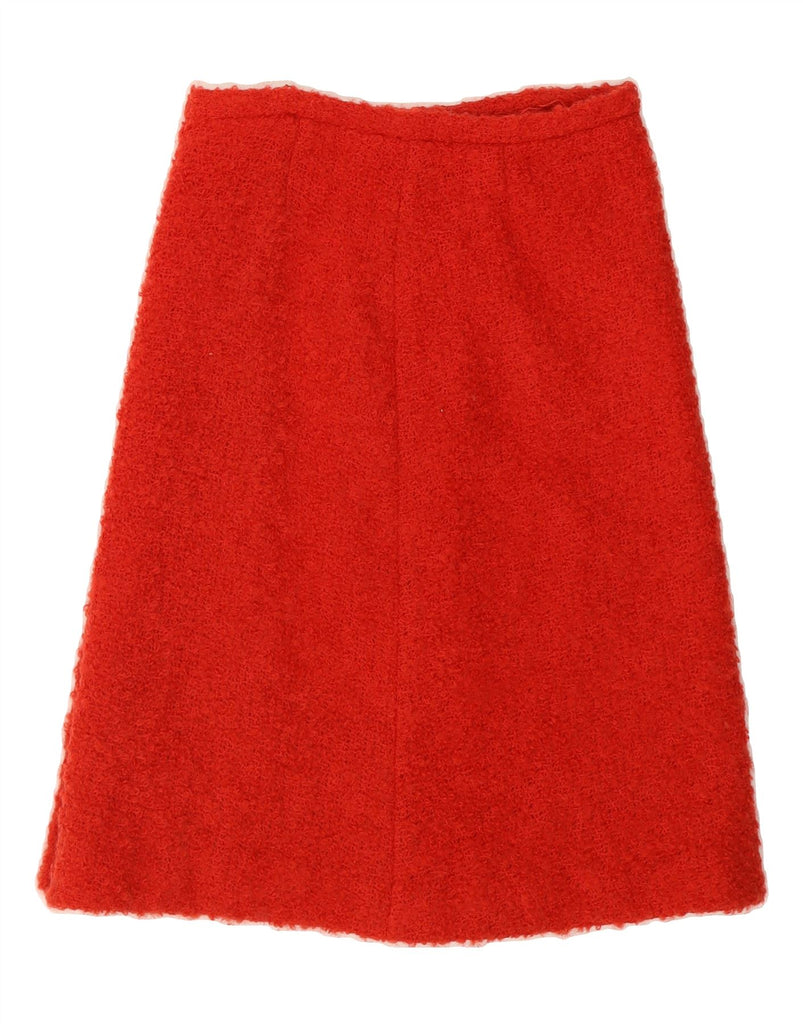 VINTAGE Womens 2 Piece Skirt Set EU 42 Large W28 L24 Red Wool Vintage Vintage and Second-Hand Vintage from Messina Hembry 