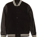 HOLLISTER Mens Varsity Jacket UK 36 Small Black Polyester Vintage Hollister and Second-Hand Hollister from Messina Hembry 