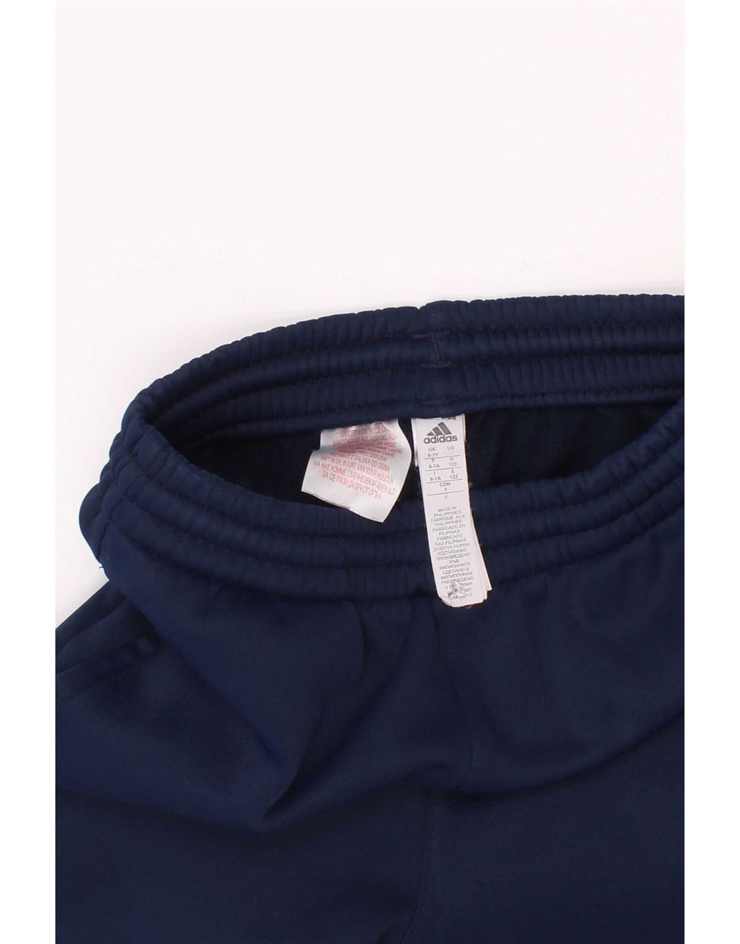 Adidas Boys Tracksuit Trousers Joggers 6-7 Years Navy Blue Polyester